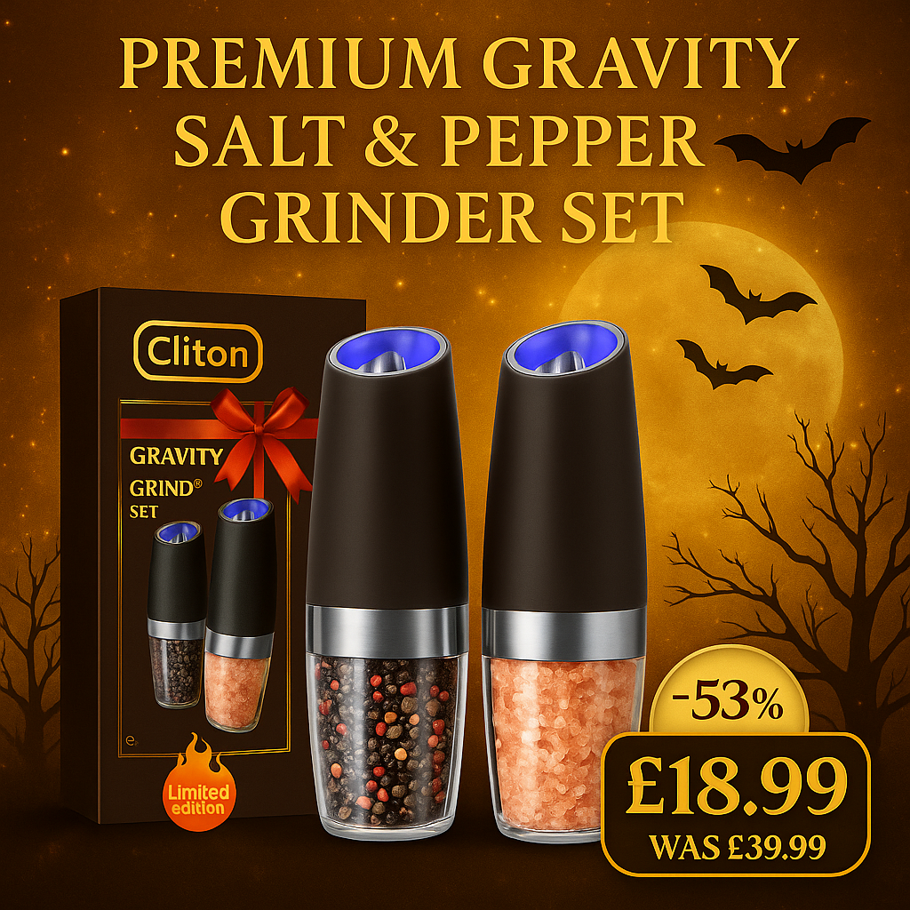 Rechargeable Gravity Salt & Pepper Grinder Gift Set – 2 Pac