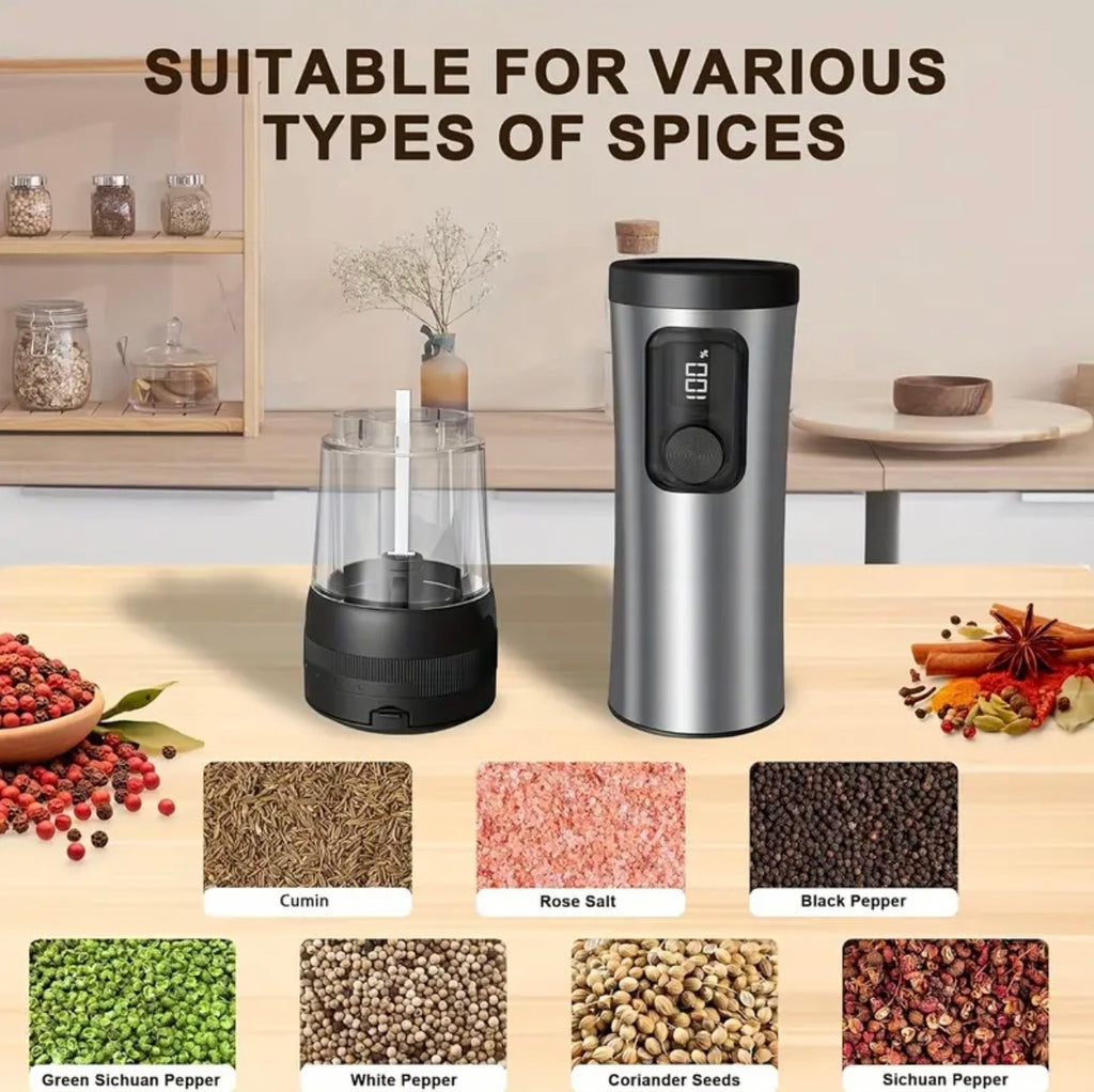 Premium Rechargeable Salt & Pepper Grinder Set