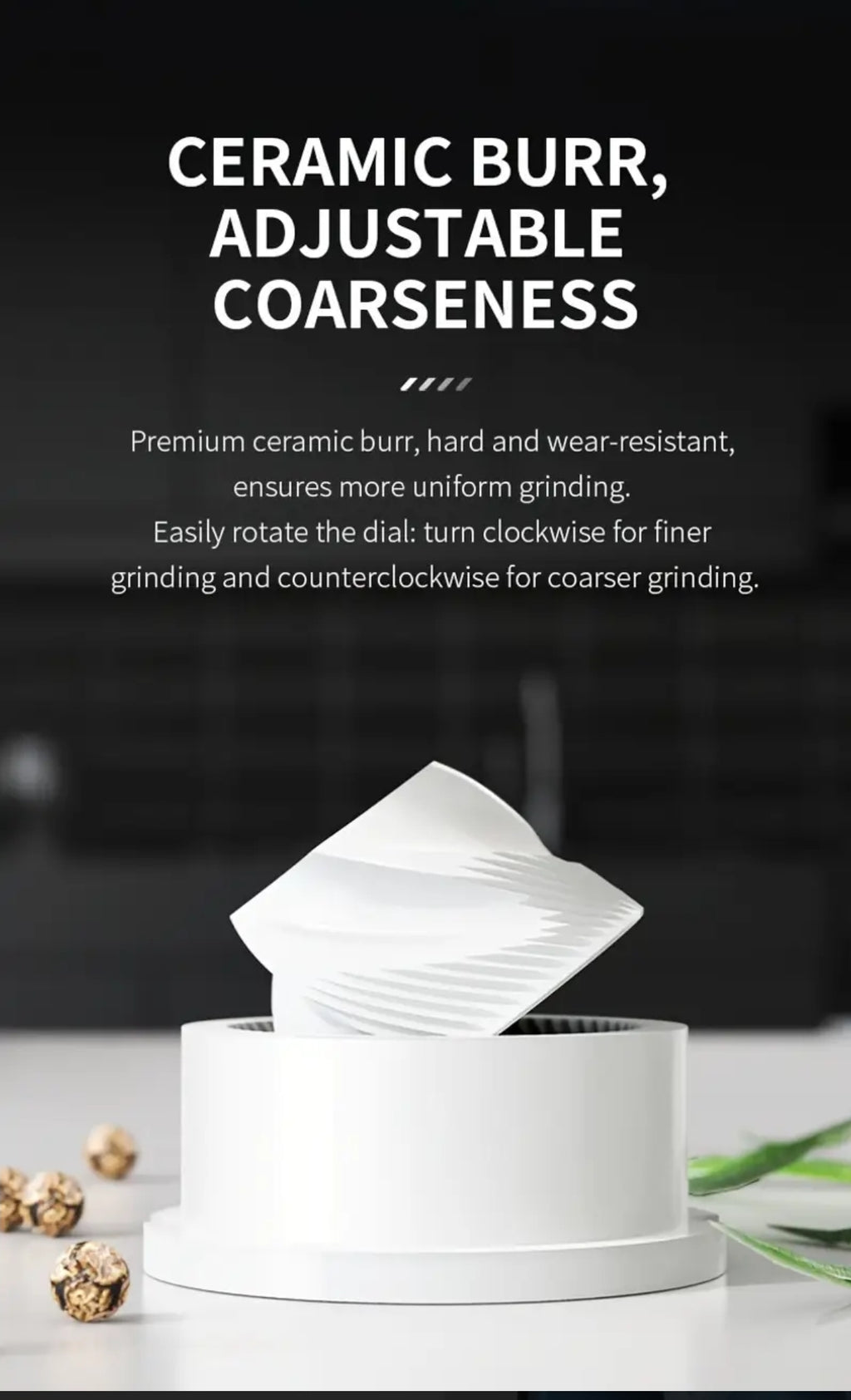 Rechargeable Gravity Salt & Pepper Grinder Gift Set – 2 Pac