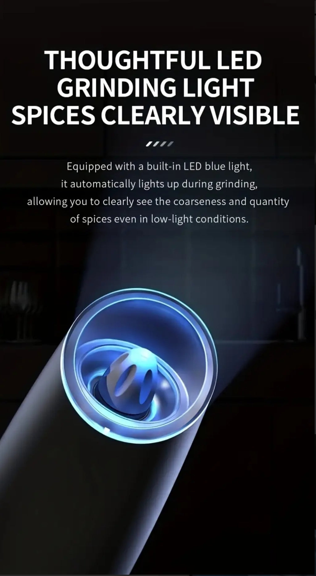 Rechargeable Gravity Salt & Pepper Grinder Gift Set – 2 Pac